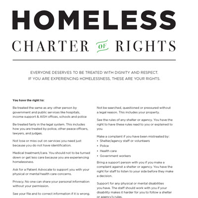 Homeless Charter Of Rights
